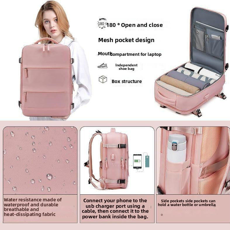 Large Capacity Waterproof Travel Backpack for College Students