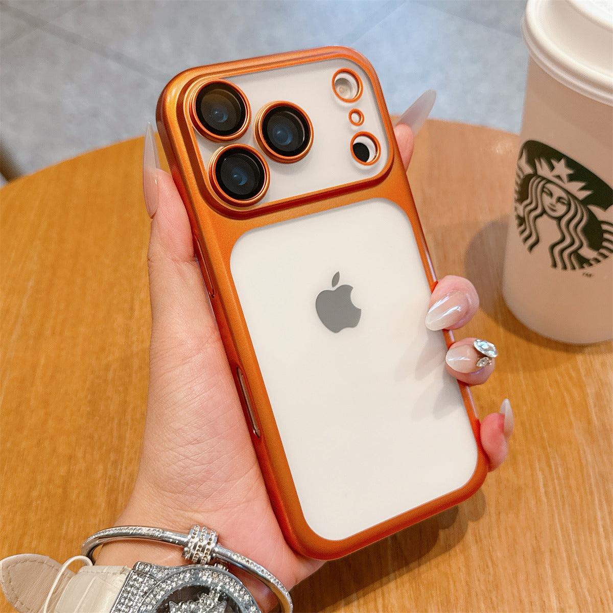 Electroplated frosted PC phone case