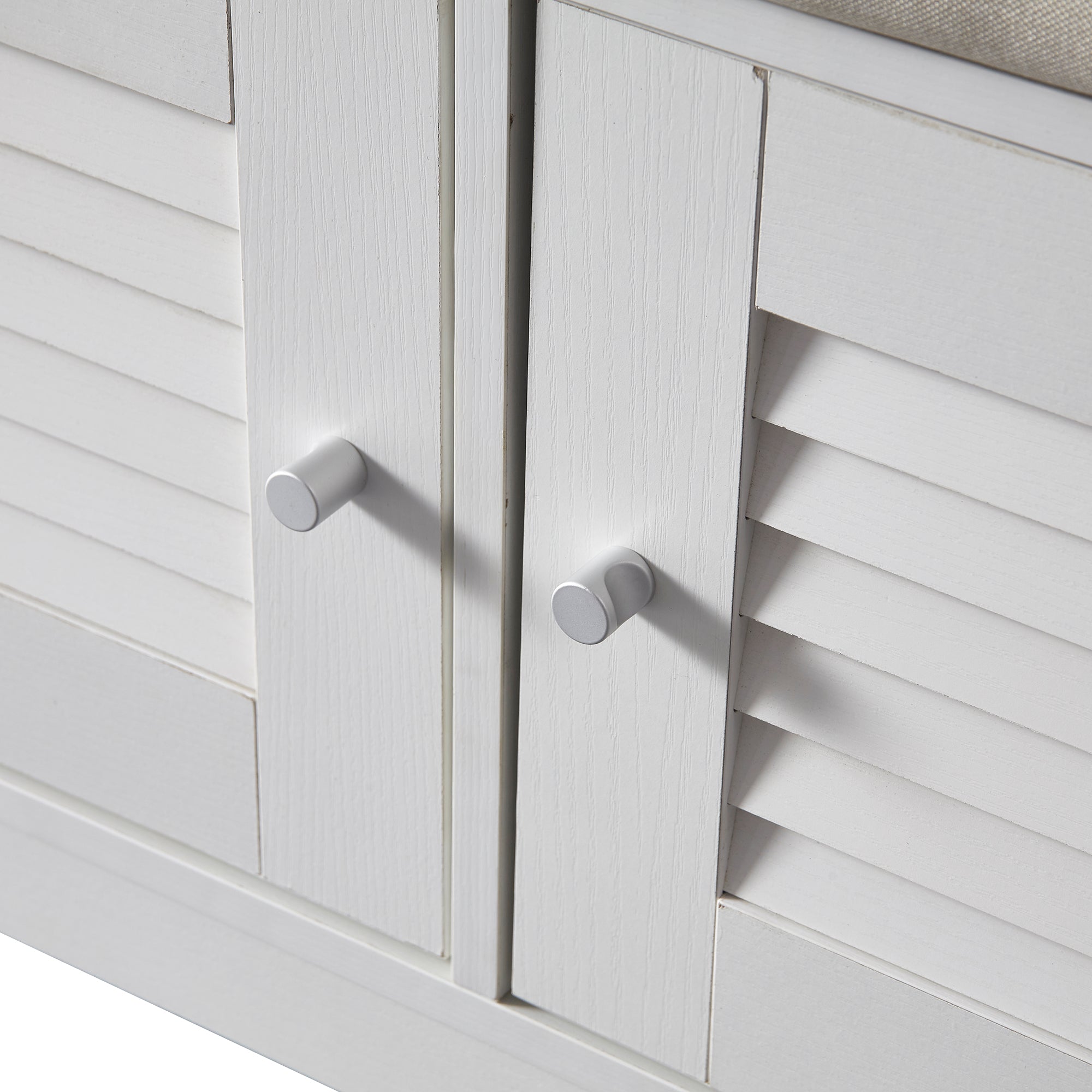 28.74&quot;Shoe Storage Bench with 2 Door Cabinet, Entryway Bench with  White Shoe Storage, Shoe Bench with Cushion, Adjustable Shelves, Shoe Rack Bench for Entryway, Hallway