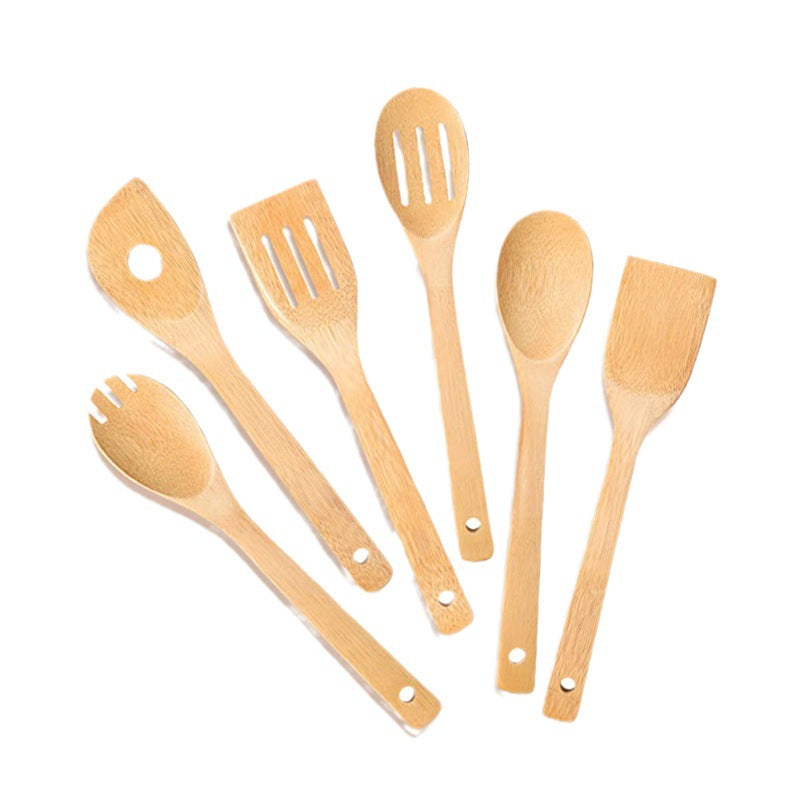 Cross-border Selling Bamboo Spatula Non-stick Spatula Soup Spoon Salad Spoon Bamboo Spoon Spatula Manufacturers Supply In Stock