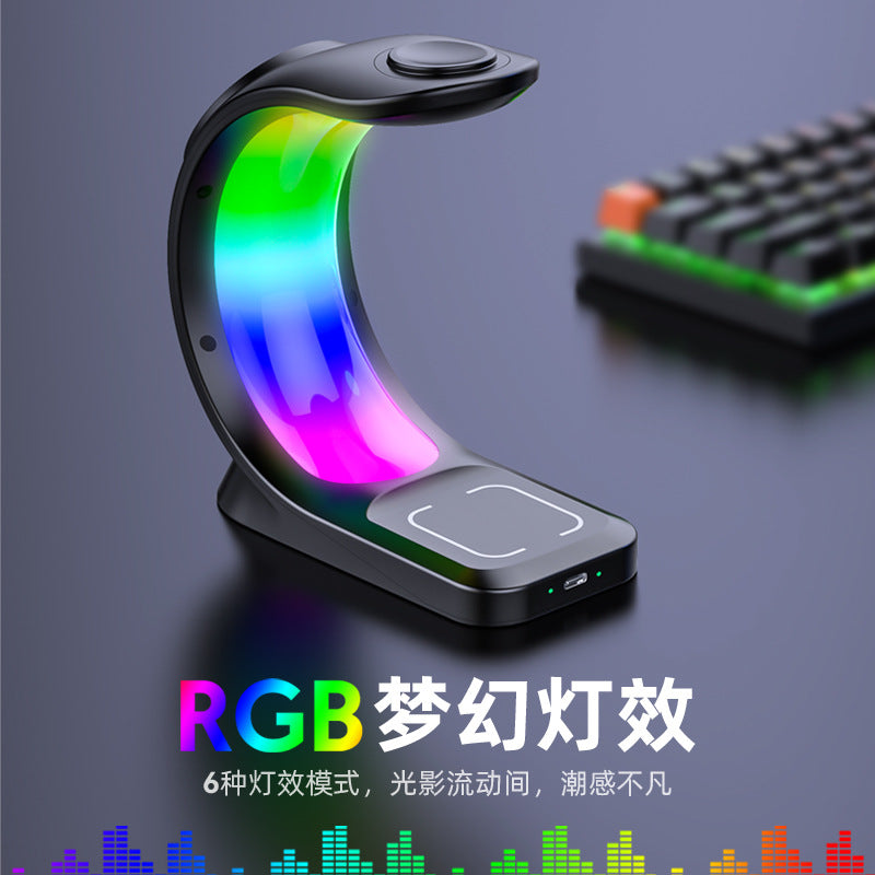 The New Three-in-one Wireless Charger Is Suitable For Apple Magsafe Magnetic Wireless Fast Charging Desktop Vertical Stand