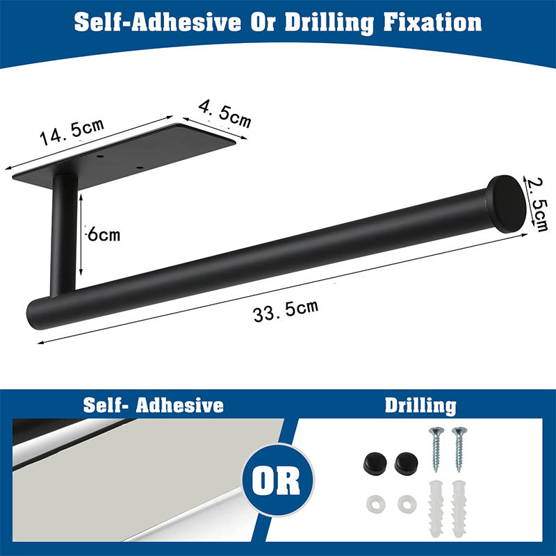Kitchen Paper Towel Rack Stainless Steel Punch-free Wall-mounted Vertical Wall Rack Bracket