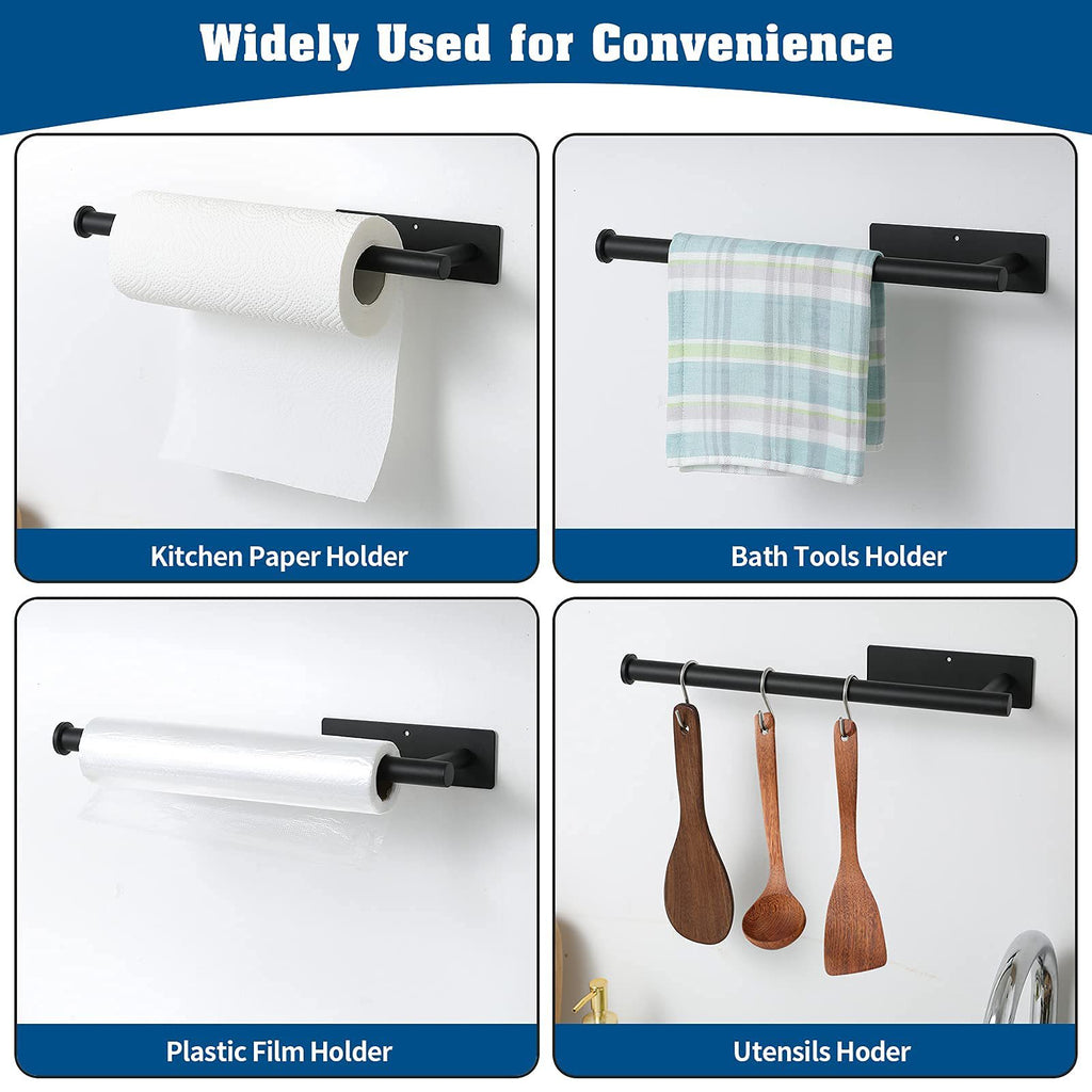 Kitchen Paper Towel Rack Stainless Steel Punch-free Wall-mounted Vertical Wall Rack Bracket