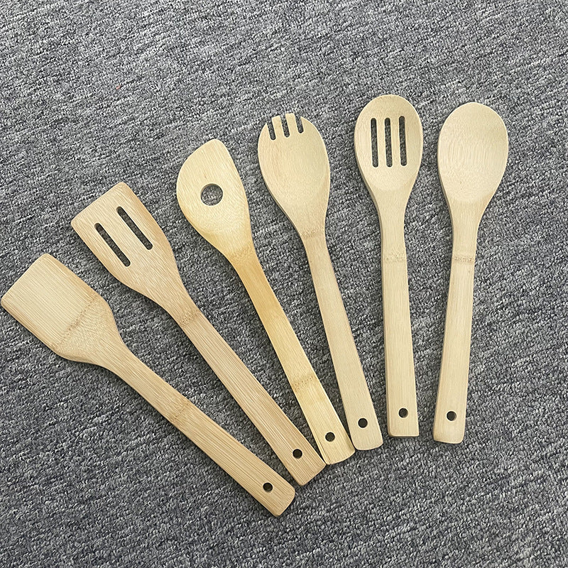 Cross-border Selling Bamboo Spatula Non-stick Spatula Soup Spoon Salad Spoon Bamboo Spoon Spatula Manufacturers Supply In Stock