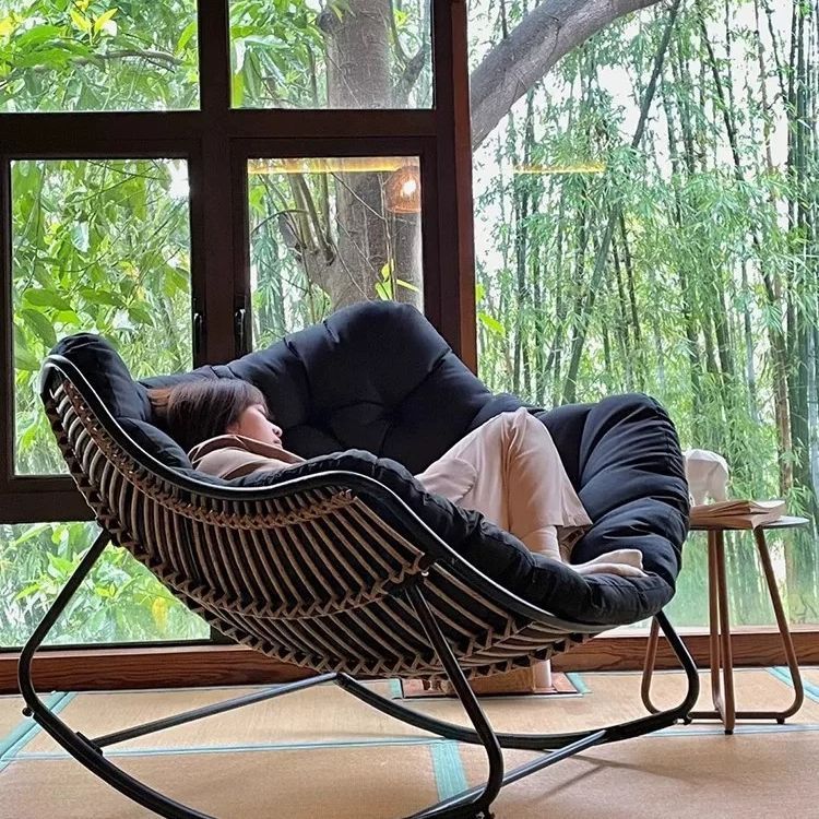 Lazy Bird&#039;s Nest Rocking Chair Lounge Chair Balcony Home Leisure Single Sofa Living Room Light Luxury Rocking Chair Adults Can Sleep