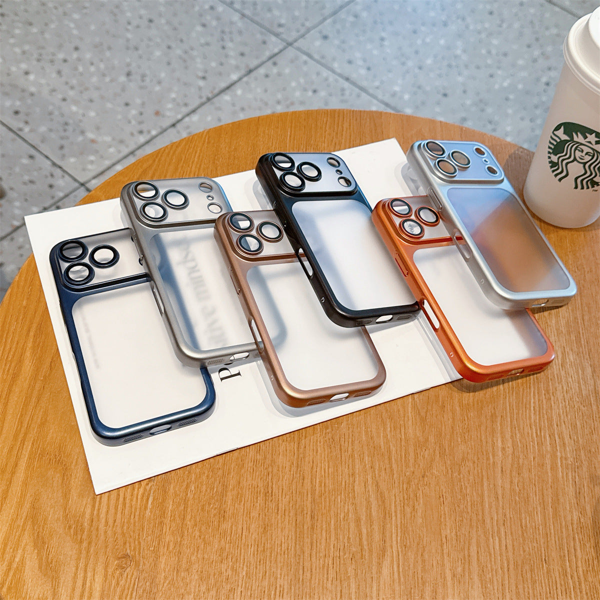 Electroplated frosted PC phone case