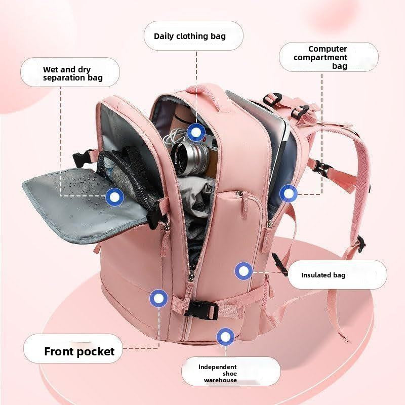 Large Capacity Waterproof Travel Backpack for College Students